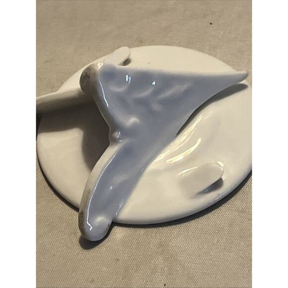 Antique Portrait Hand Painted Place Card Holder Porcelain - Picture 5 of 5